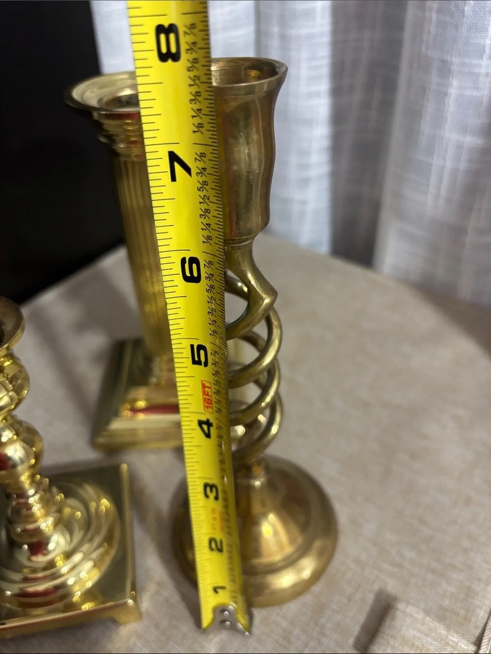 Brass Candle Holder Set - Gold Finish